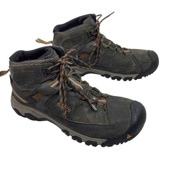 Keen Targhee IIl Mid Mens 11.5 Waterproof Leather Lace Up Hiking Boots Brown - Picture 8 of 15